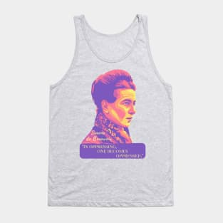 Simone de Beauvoir Portrait and Quote Tank Top